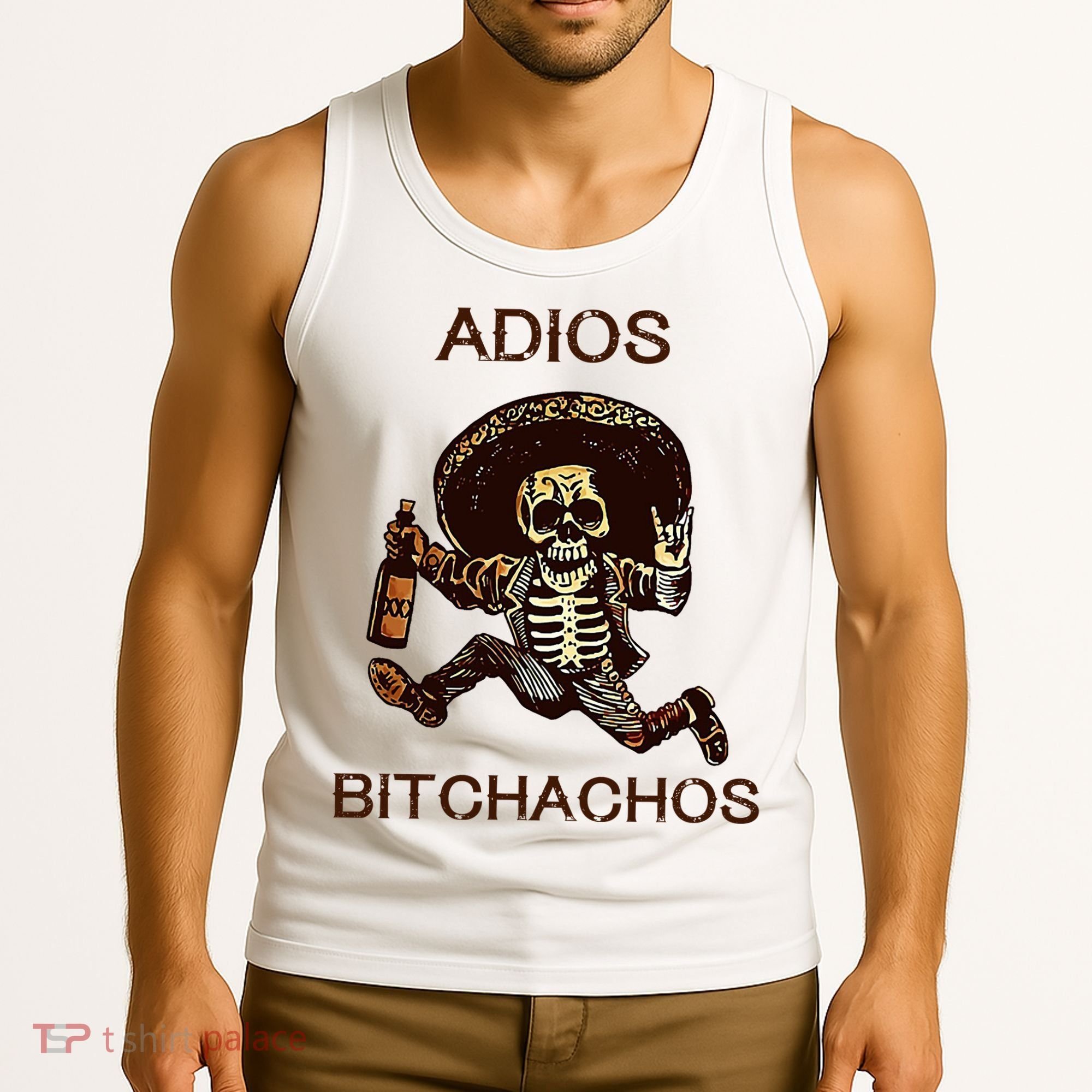 Adios Bichachos Funny Skull Tank Top