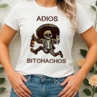 Adios Bichachos Funny Skull Women's T-Shirt thumb 2