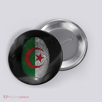 Algeria blood fingerprint Button