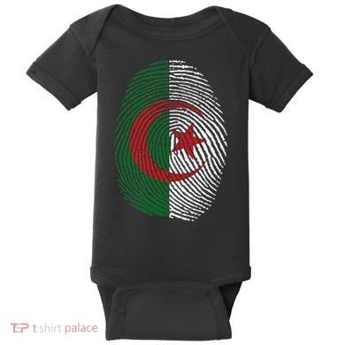 Algeria blood fingerprint Baby Bodysuit