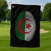 Algeria blood fingerprint Golf Towel thumb 1