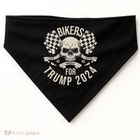 American Bikers For Trump Take America Back 2024 USA-Made Doggie Bandana thumb 0
