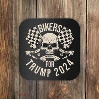 American Bikers For Trump Take America Back 2024 Coaster thumb 0