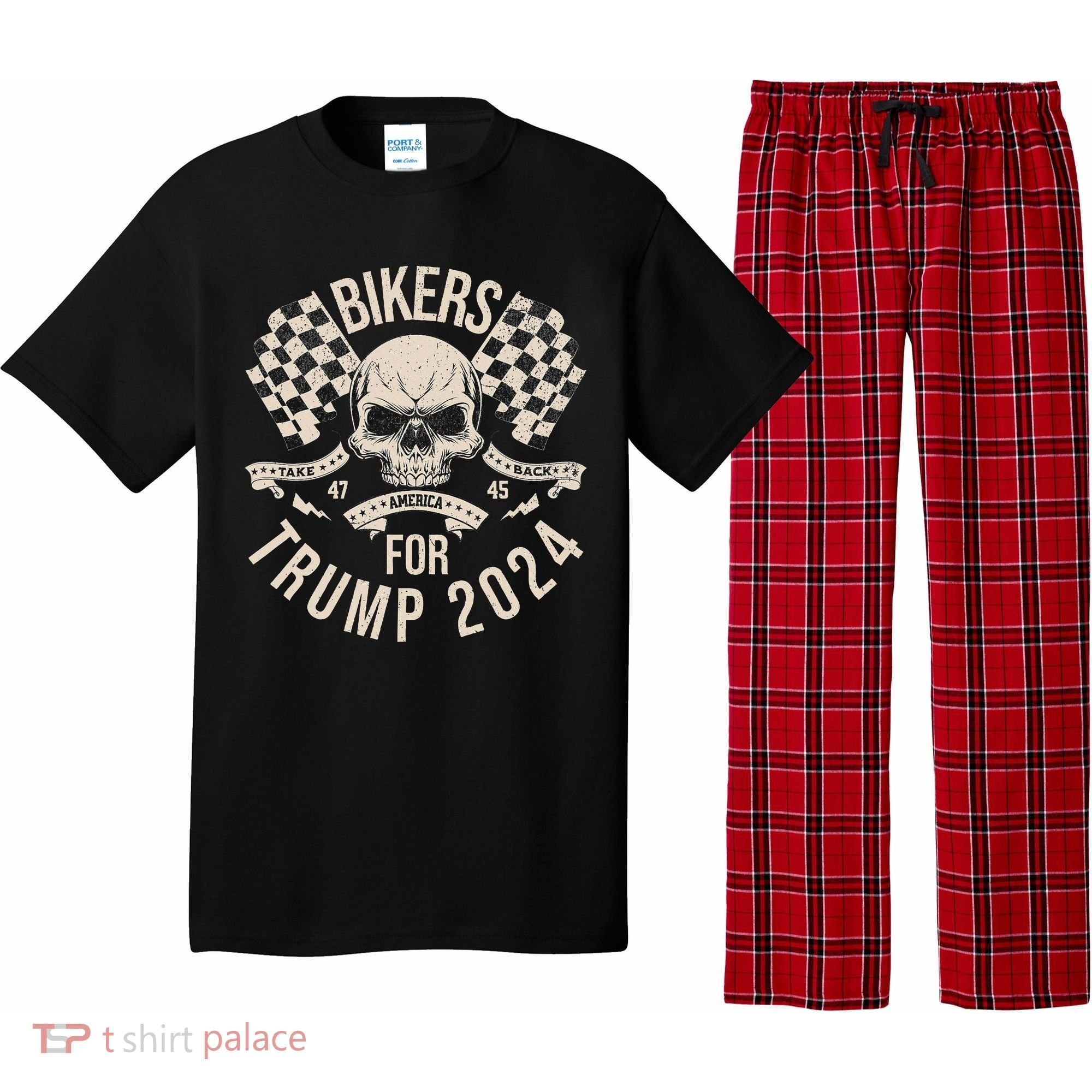 American Bikers For Trump Take America Back 2024 Pajama Set