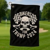 American Bikers For Trump Take America Back 2024 Golf Towel thumb 1