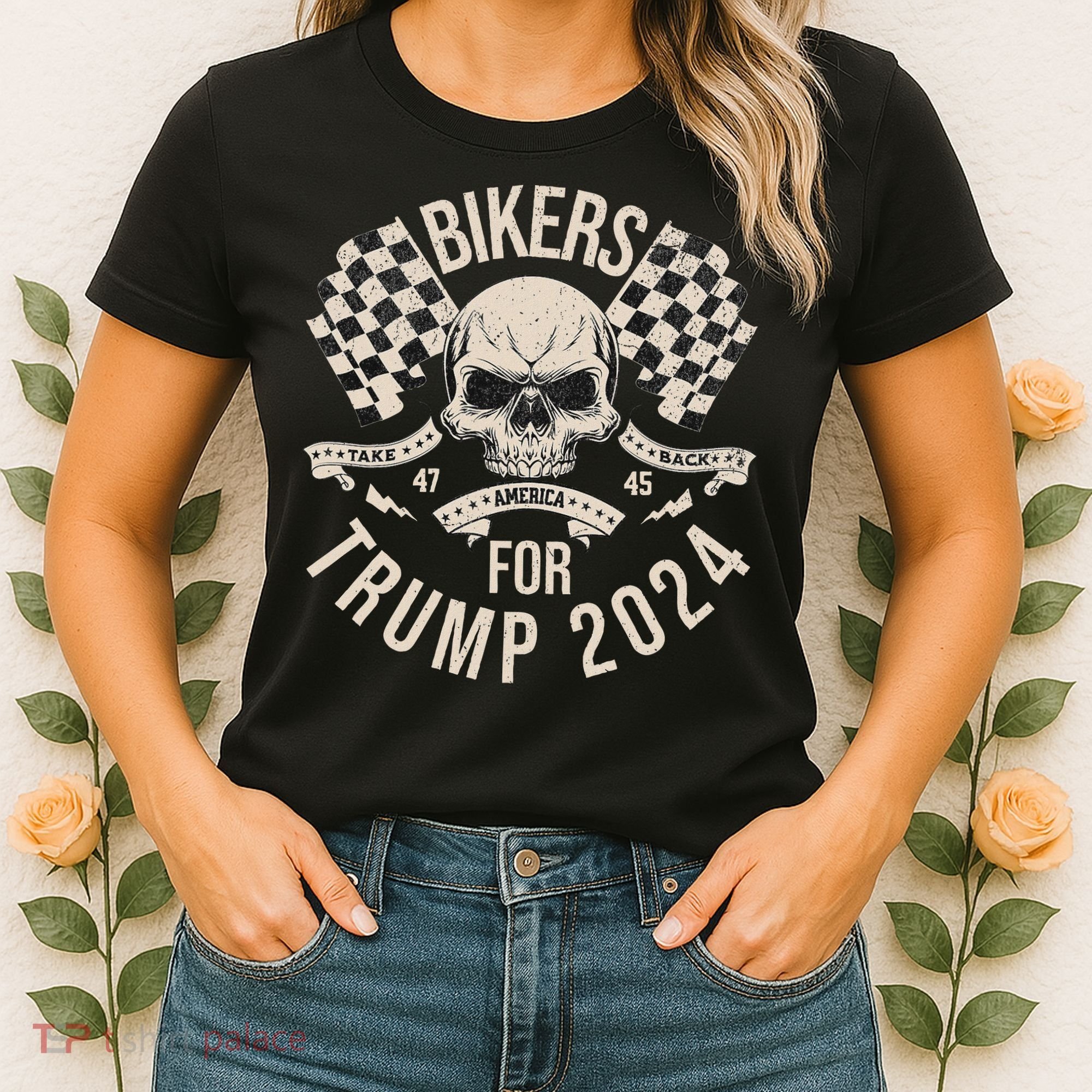 American Bikers For Trump Take America Back 2024 Women's T-Shirt