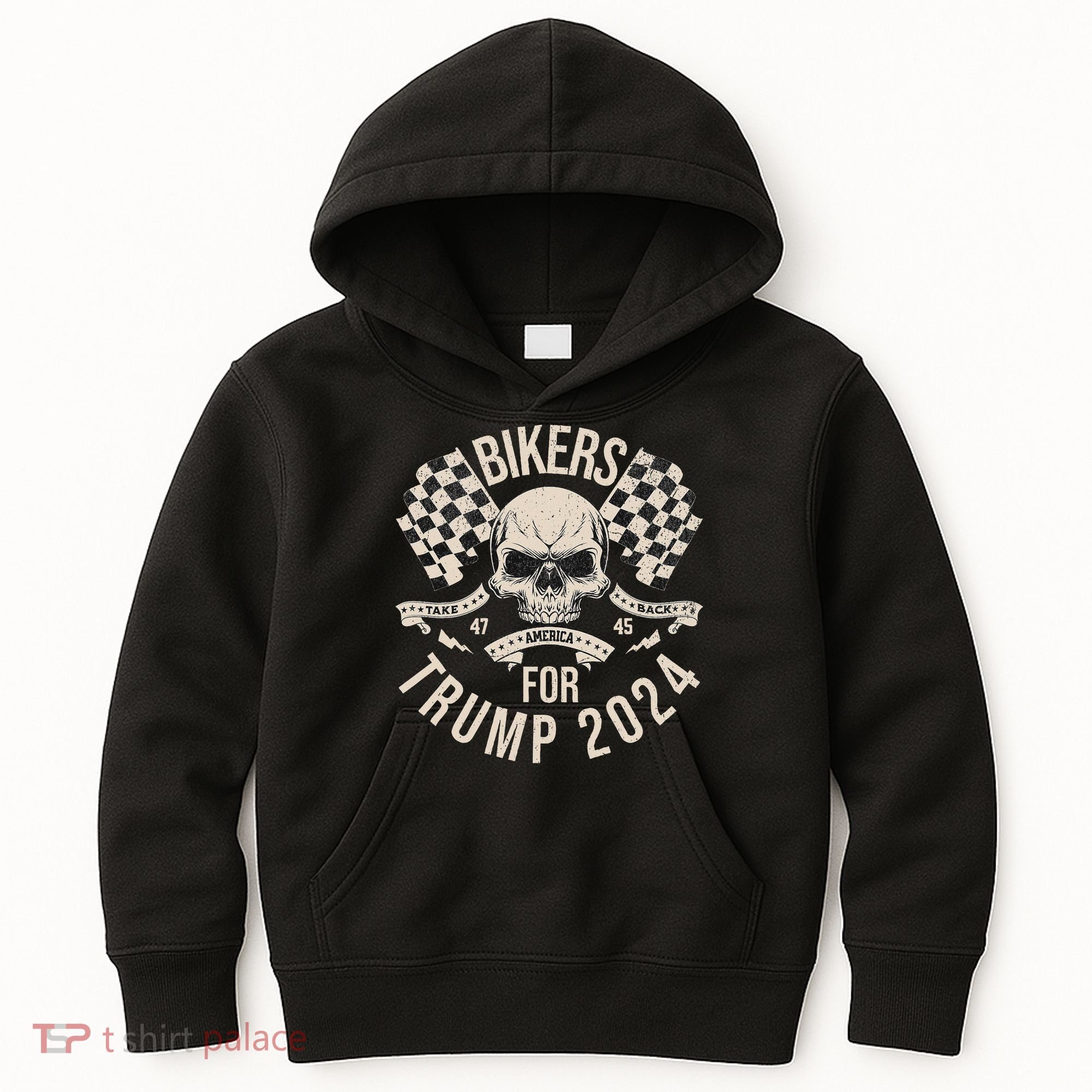 American Bikers For Trump Take America Back 2024 Kids Hoodie