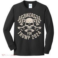 American Bikers For Trump Take America Back 2024 Kids Long Sleeve Shirt thumb 0