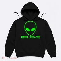 Alien Believe Funny Science Hoodie thumb 0