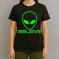 Alien Believe Funny Science T-Shirt thumb 4