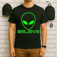 Alien Believe Funny Science T-Shirt thumb 6