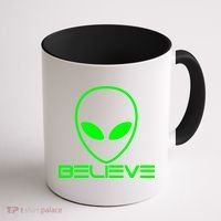 Alien Believe Funny Science Coffee Mug thumb 1