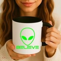 Alien Believe Funny Science Coffee Mug thumb 3