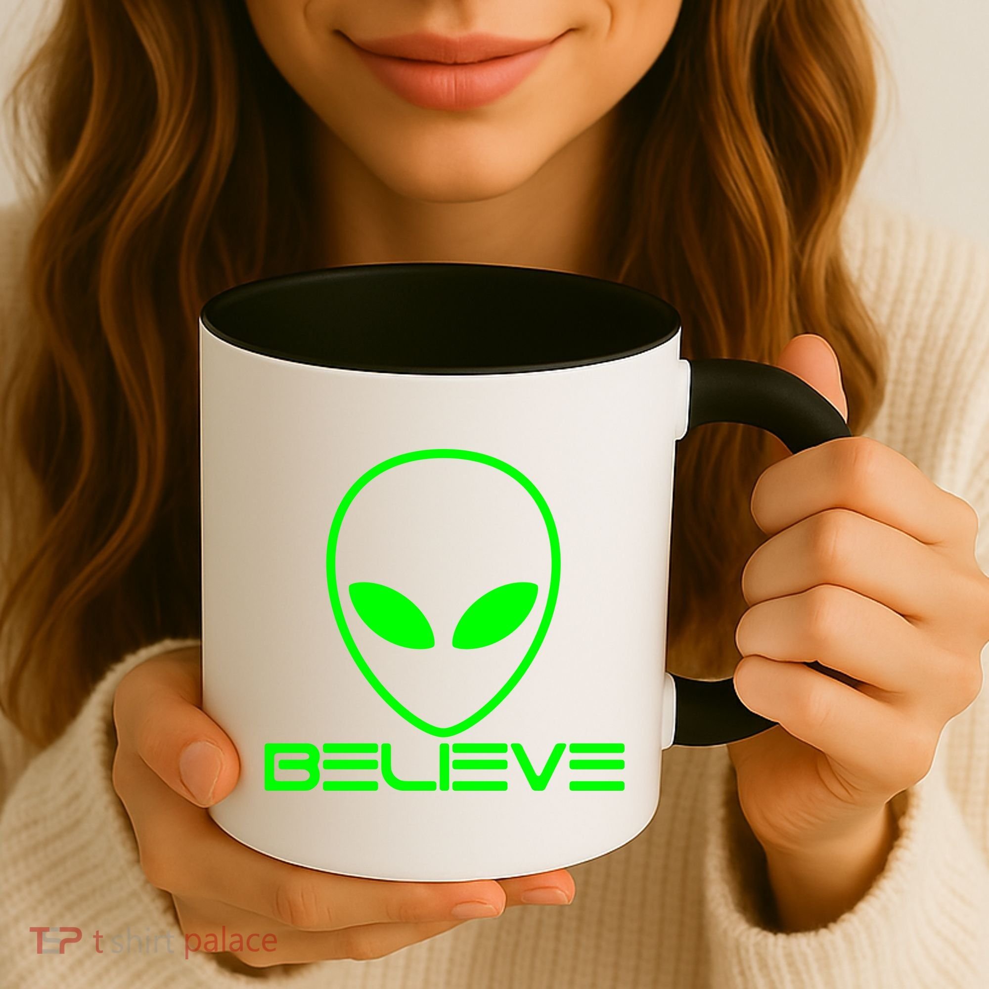 Alien Believe Funny Science Coffee Mug
