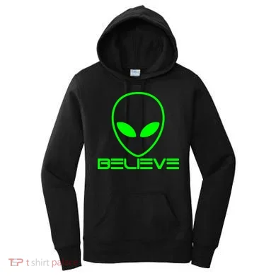 Alien Believe Funny Science Women's Hoodie