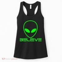 Alien Believe Funny Science Women's Tank Top thumb 0