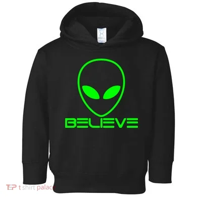 Alien Believe Funny Science Toddler Hoodie