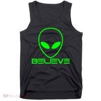Alien Believe Funny Science Tank Top thumb 0