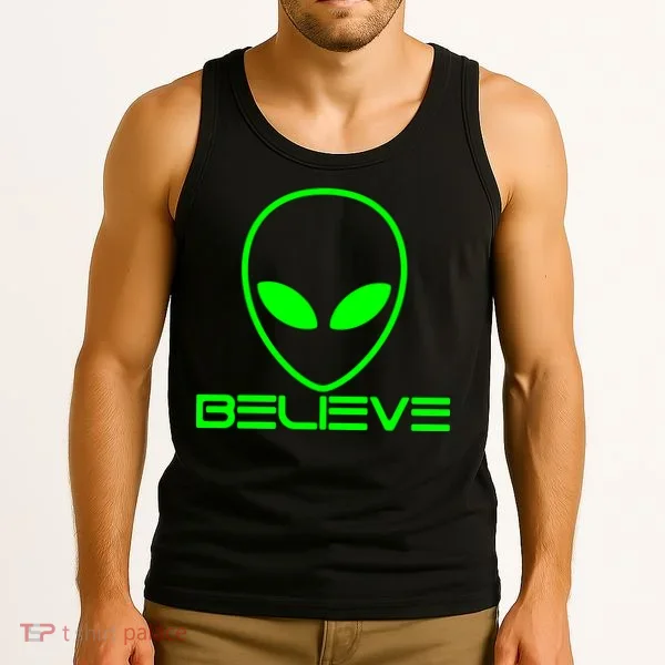 Alien Believe Funny Science Tank Top