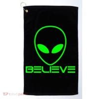 Alien Believe Funny Science Golf Towel thumb 0