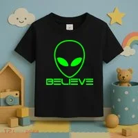 Alien Believe Funny Science Toddler T-Shirt thumb 3