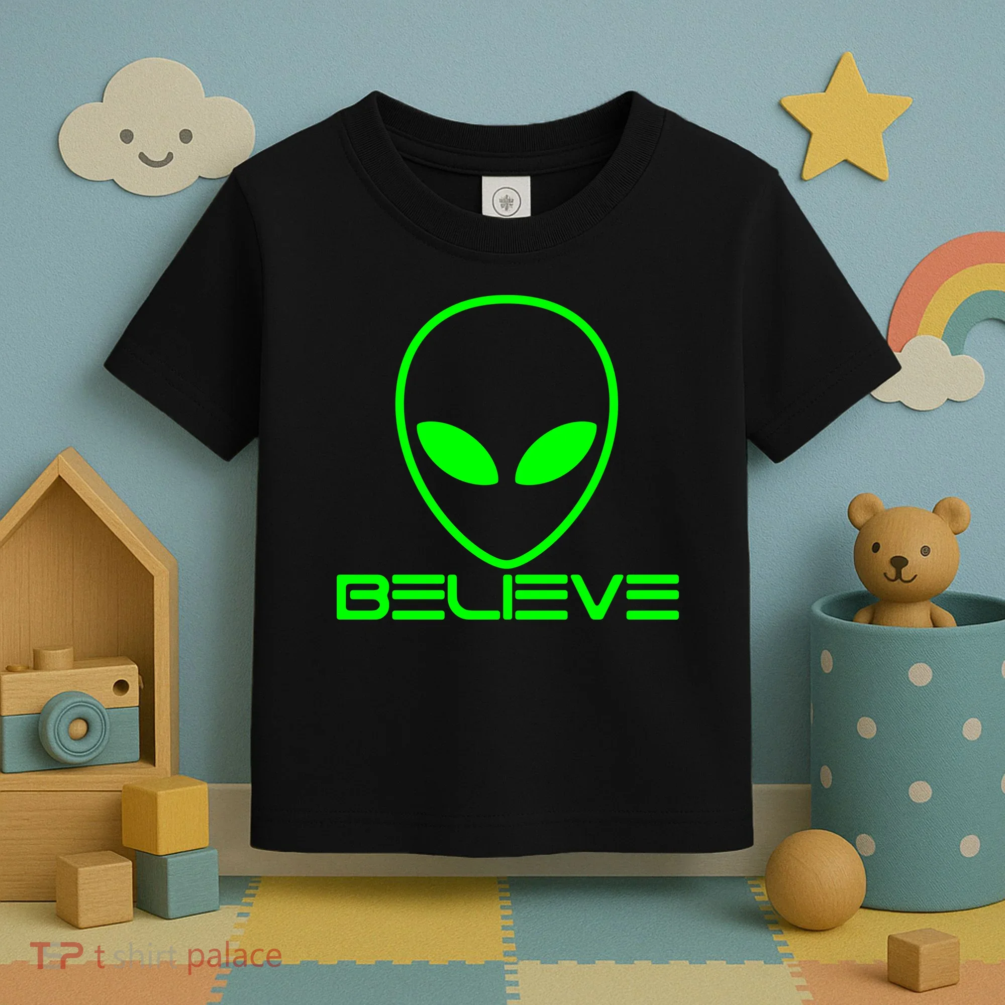 Alien Believe Funny Science Toddler T-Shirt