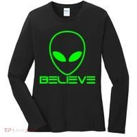 Alien Believe Funny Science Women's Long Sleeve Shirt thumb 0