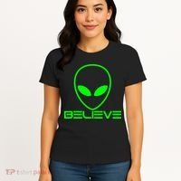 Alien Believe Funny Science Women's T-Shirt thumb 4