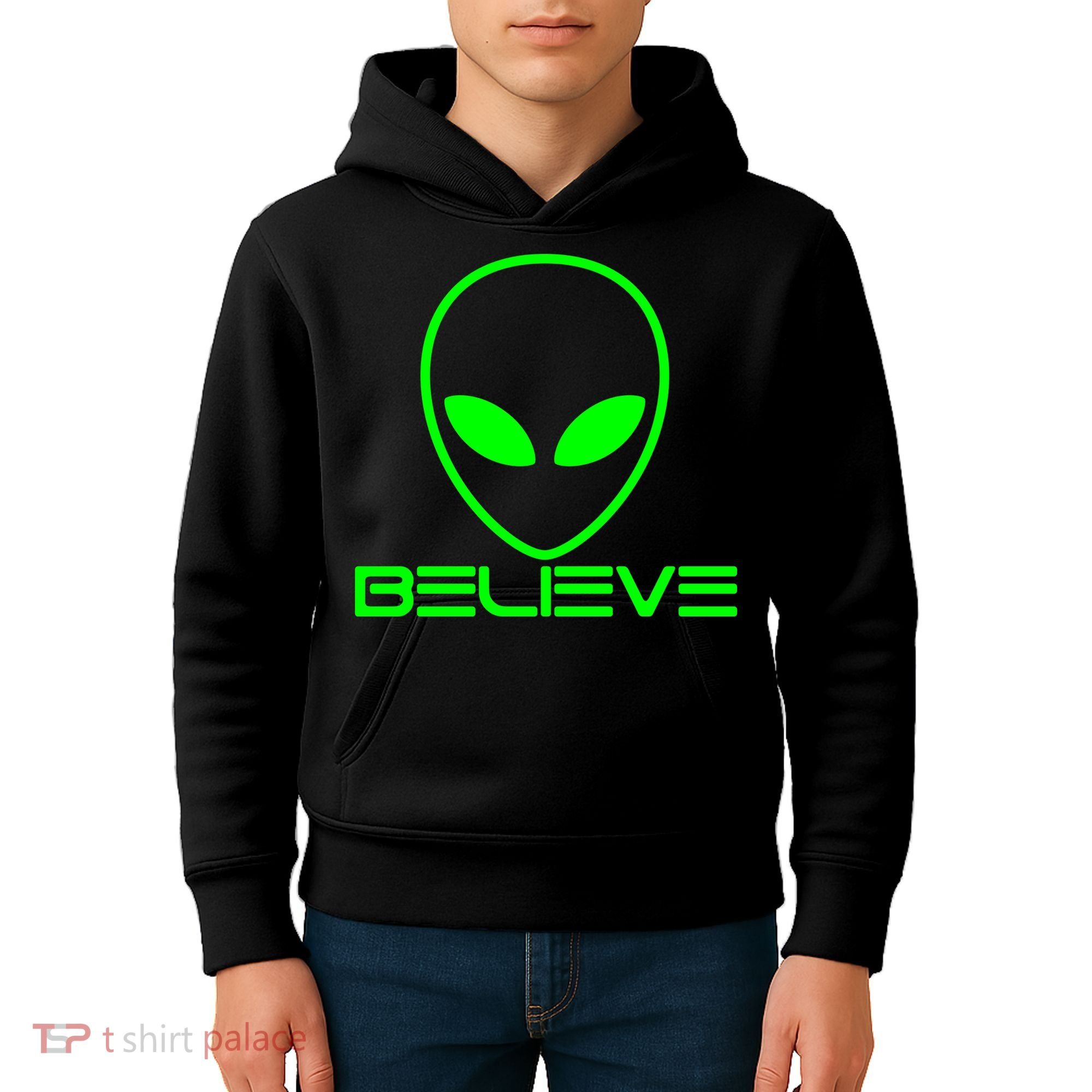 Alien Believe Funny Science Kids Hoodie