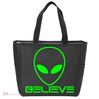 Alien Believe Funny Science Tote Bag