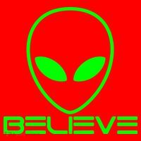 Alien Believe Funny Science Santa Hat thumb 1