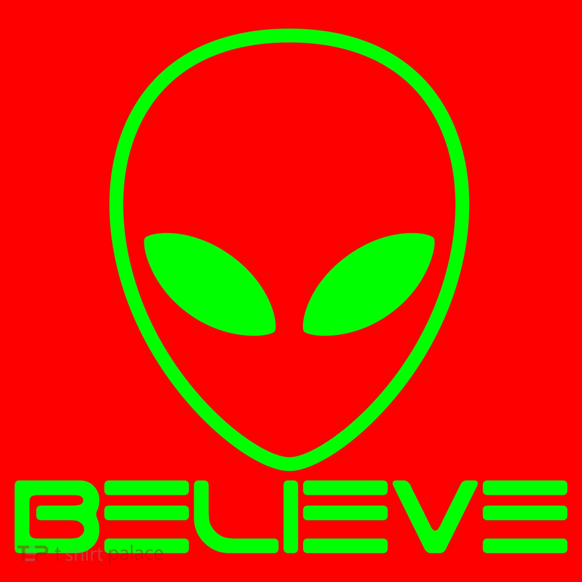 Alien Believe Funny Science Santa Hat