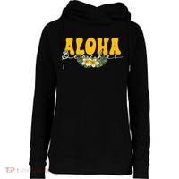 Aloha Beaches Funny Hawaii Tropical Womens Funnel Neck Pullover Hood thumb 0