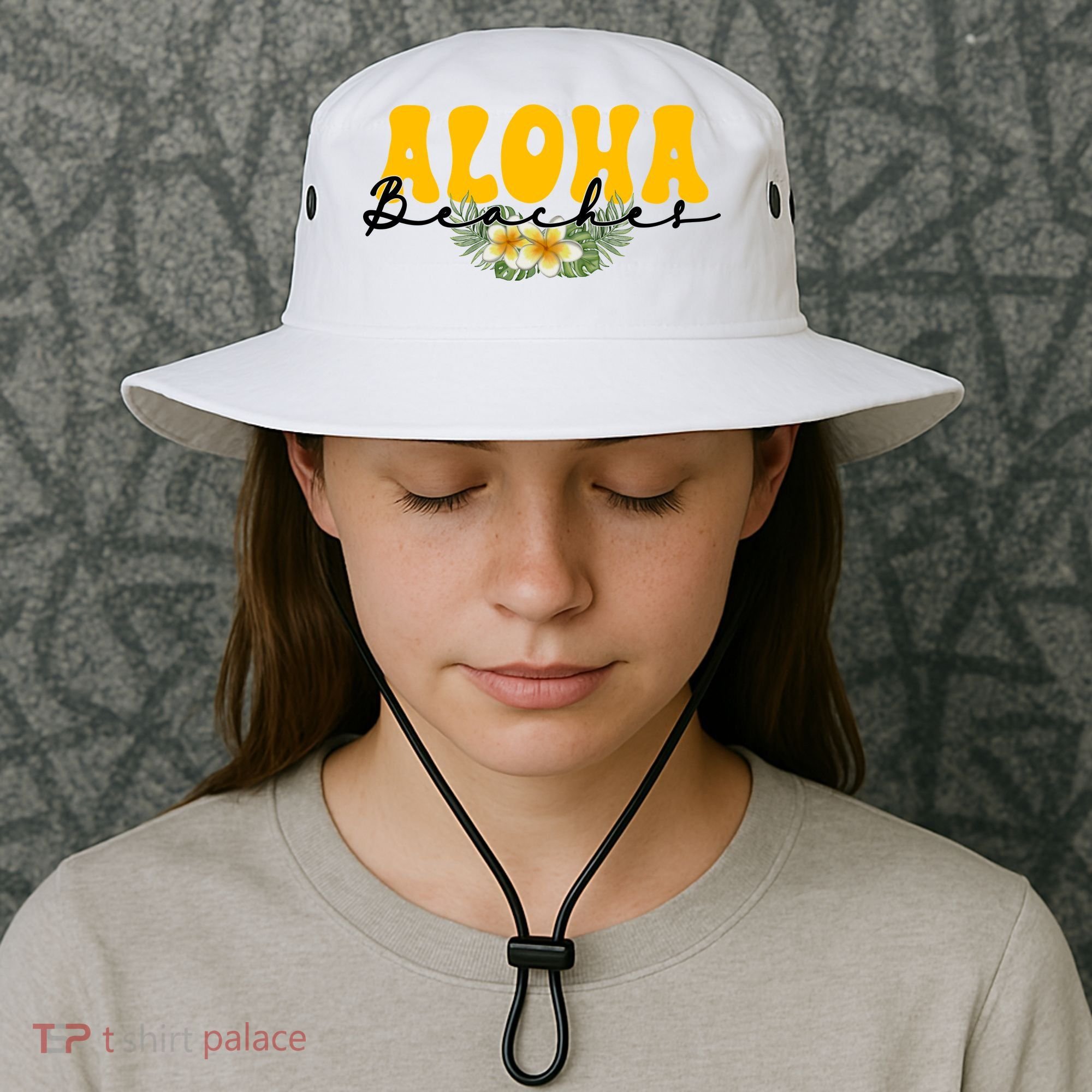 Aloha Beaches Funny Hawaii Tropical Bucket Hat