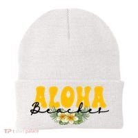 Aloha Beaches Funny Hawaii Tropical Beanie thumb 0