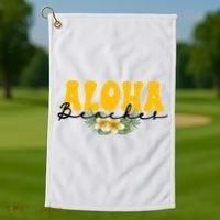 Aloha Beaches Funny Hawaii Tropical Golf Towel thumb 1