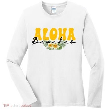 Aloha Beaches Funny Hawaii Tropical Women's Long Sleeve Shirt