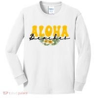 Aloha Beaches Funny Hawaii Tropical Kids Long Sleeve Shirt thumb 0