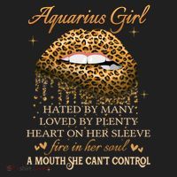 Aquarius Birthday Funny Gift Funny Leopard Sexy Lip Gift Women's Sweatshirt thumb 2