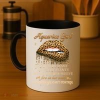 Aquarius Birthday Funny Gift Funny Leopard Sexy Lip Gift Coffee Mug thumb 4