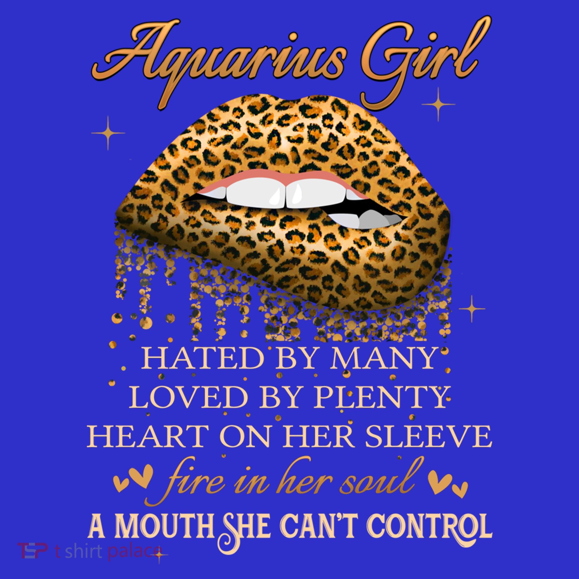 Aquarius Birthday Funny Gift Funny Leopard Sexy Lip Gift Women's Tank Top