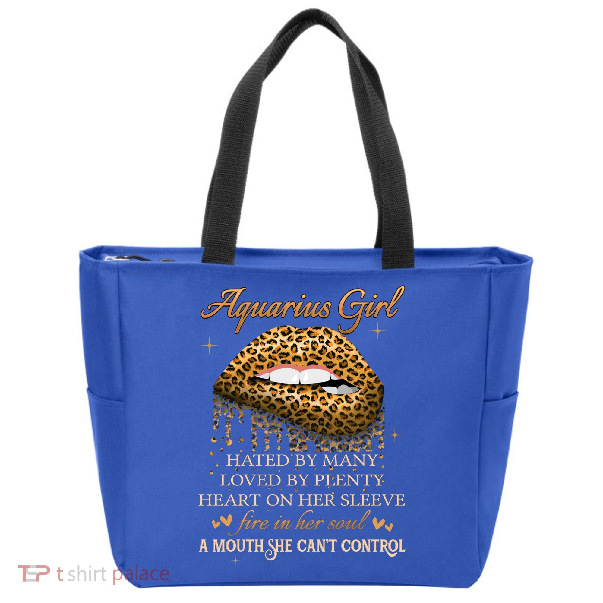 Aquarius Birthday Funny Gift Funny Leopard Sexy Lip Gift Tote Bag