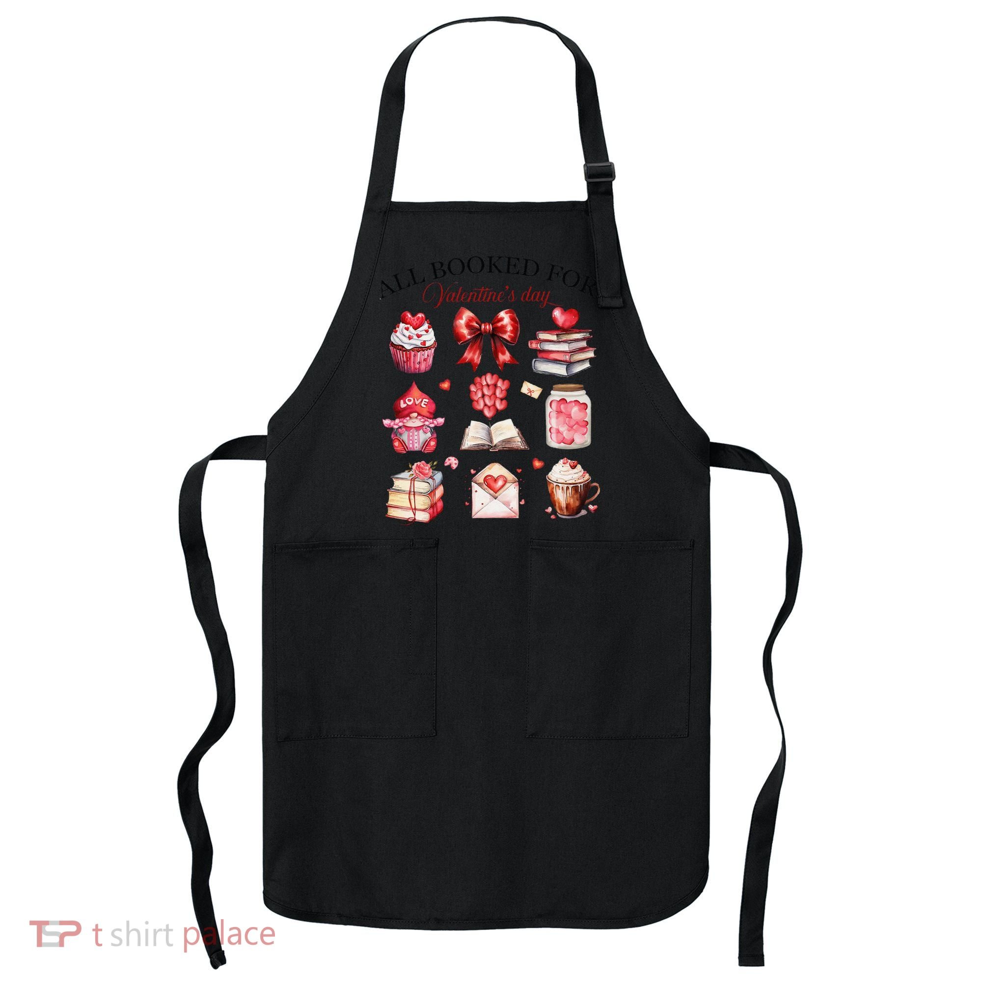 All Booked For ValentineS Day Coquette Bow Teacher Bookworm Apron