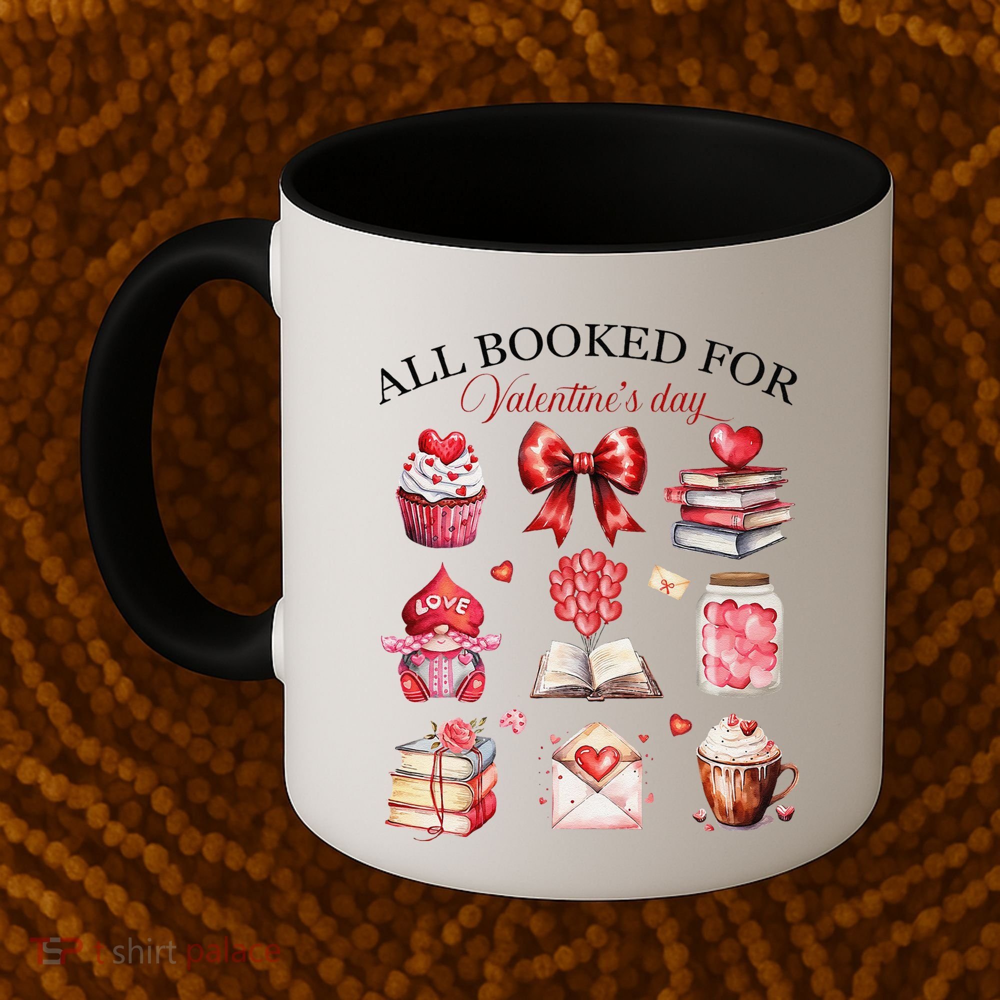 All Booked For ValentineS Day Coquette Bow Teacher Bookworm Coffee Mug