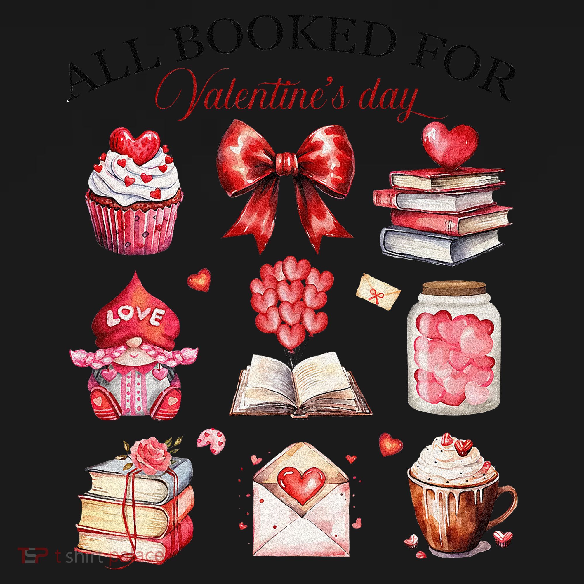 All Booked For ValentineS Day Coquette Bow Teacher Bookworm Coaster