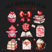 All Booked For ValentineS Day Coquette Bow Teacher Bookworm Hat thumb 2
