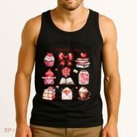 All Booked For ValentineS Day Coquette Bow Teacher Bookworm Tank Top thumb 3