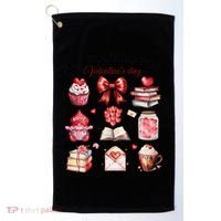 All Booked For ValentineS Day Coquette Bow Teacher Bookworm Golf Towel thumb 0