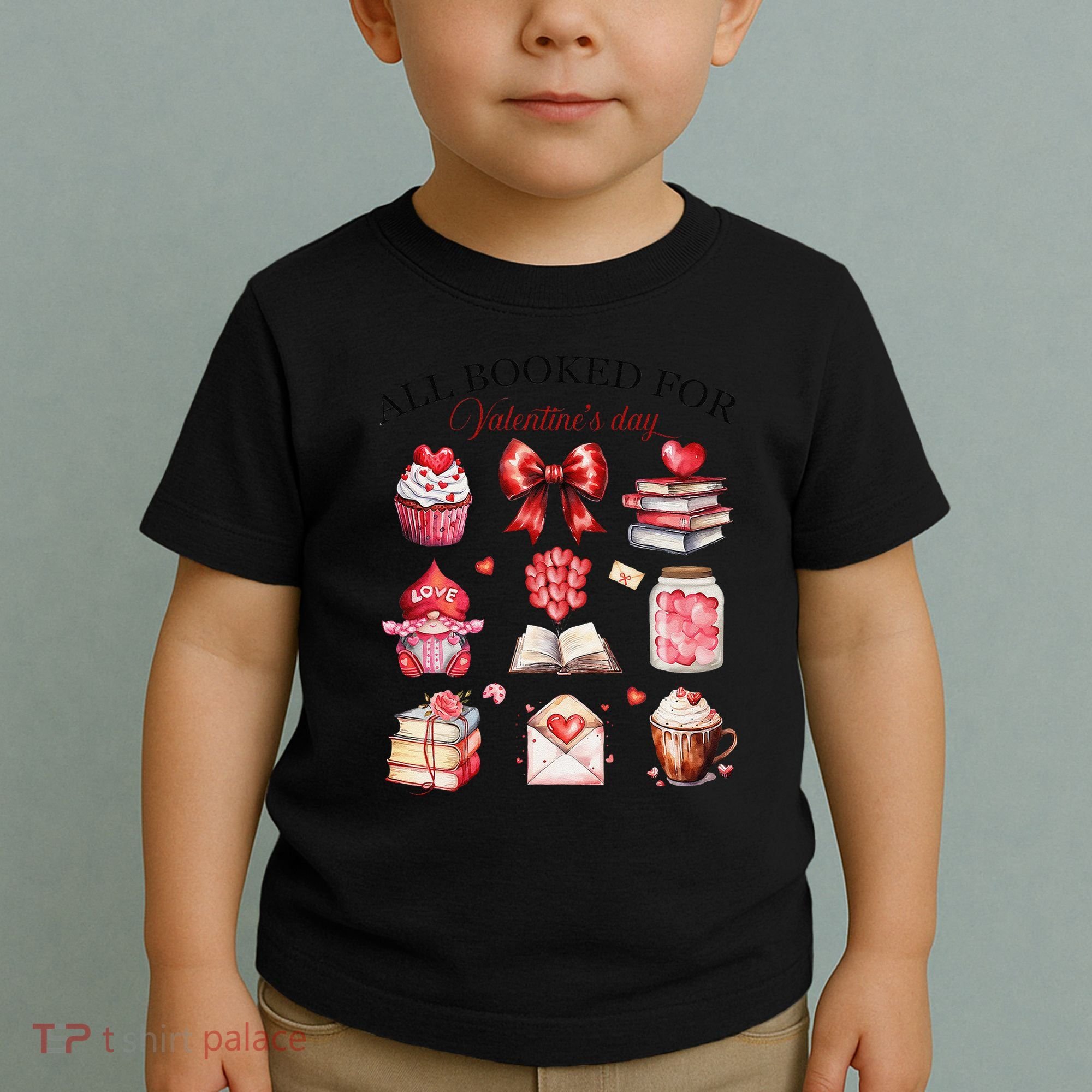 All Booked For ValentineS Day Coquette Bow Teacher Bookworm Toddler T-Shirt