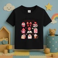 All Booked For ValentineS Day Coquette Bow Teacher Bookworm Toddler T-Shirt thumb 3